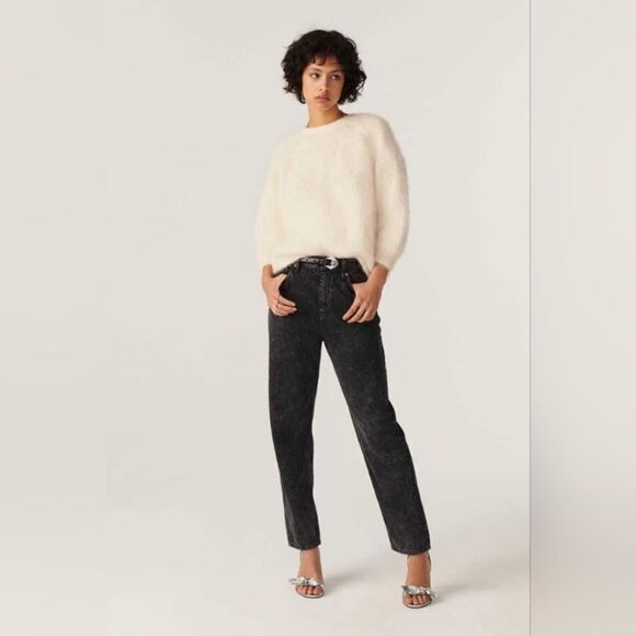 Ba&sh Fill Twisted Alpaca Wool Cream Sweater Backless Crew Scoop Size XS - Picture 7 of 14